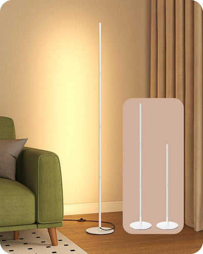 Modern Floor Lamp, Stepless Dimmable & Height Adjustable, Gold