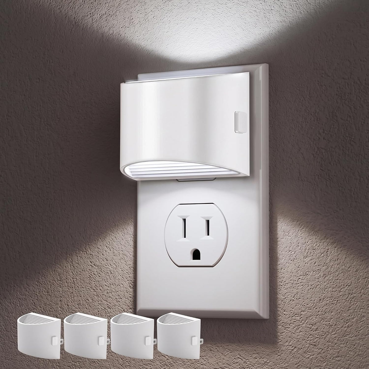 Night Lights Plug into Wall (2-Pack) – 3000K, 3-Level Dimmable, Dusk to Dawn Sensor