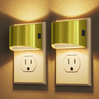 Night Lights Plug into Wall (2-Pack) – 3000K, 3-Level Dimmable, Dusk to Dawn Sensor
