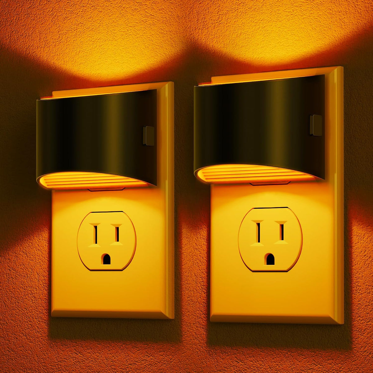 Night Lights Plug into Wall (2-Pack) – 3000K, 3-Level Dimmable, Dusk to Dawn Sensor