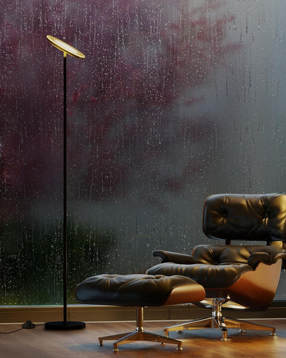 LED Torchiere Floor Lamp w/Remote – 30W/3000LM, Stepless Dimming, 3 Color Temps, Timer