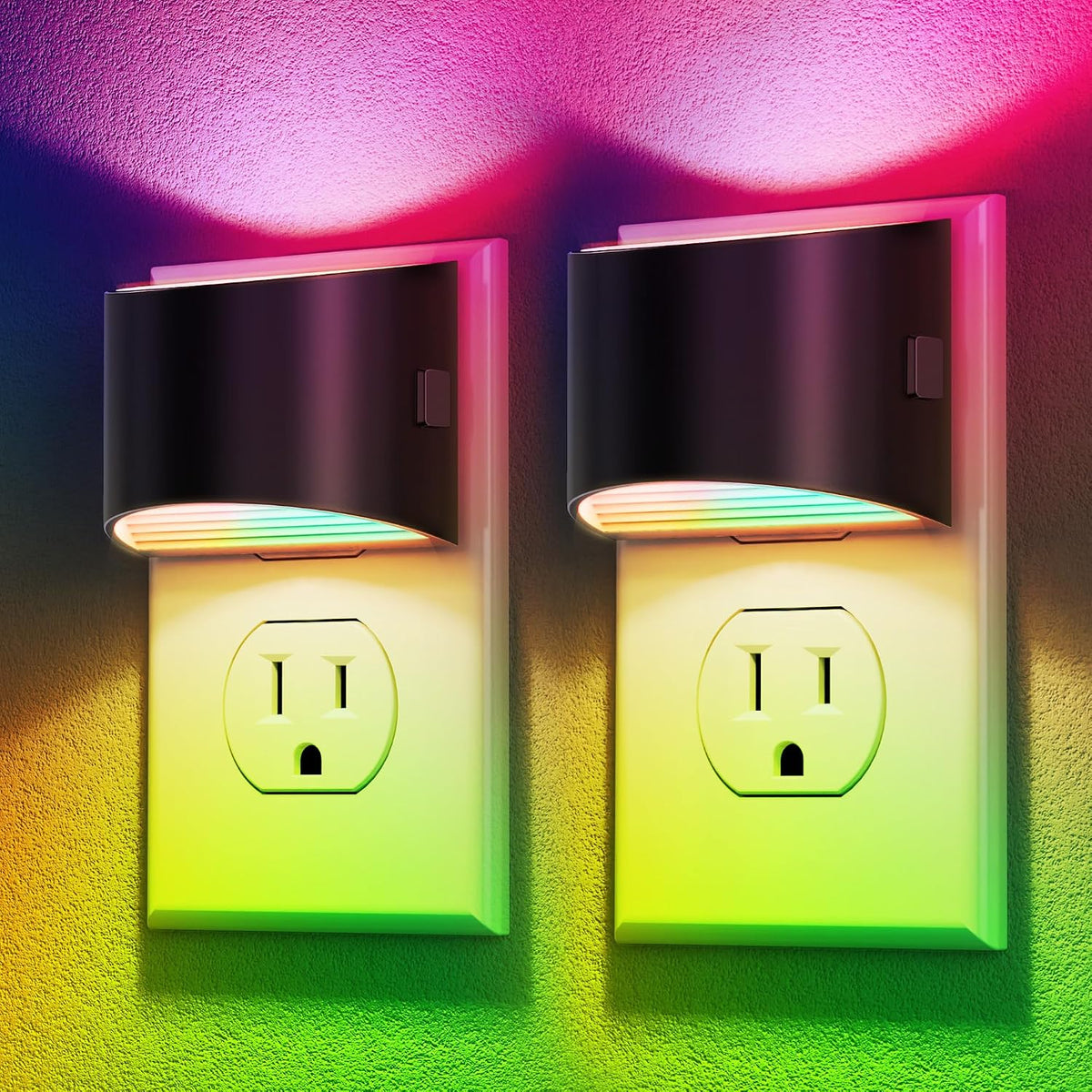 Night Lights Plug into Wall (2-Pack) – 3000K, 3-Level Dimmable, Dusk to Dawn Sensor