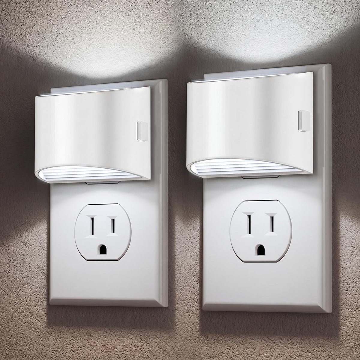 Night Lights Plug into Wall (2-Pack) – 3000K, 3-Level Dimmable, Dusk to Dawn Sensor